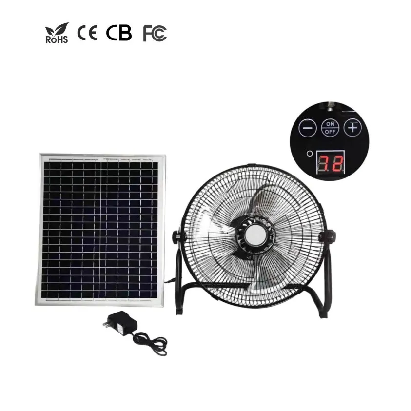 Portable Solar Fan With Battery