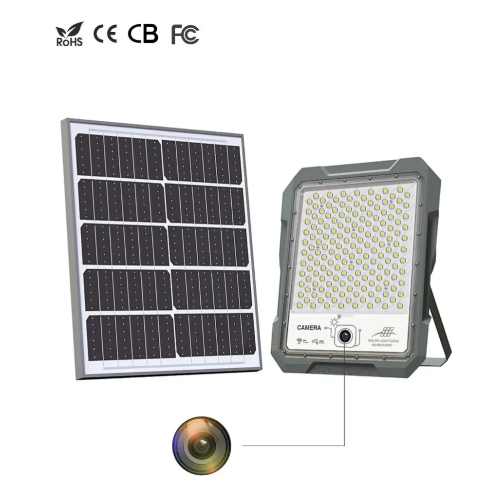 Solar-Powered LED Floodlight With Smart WiFi Camera