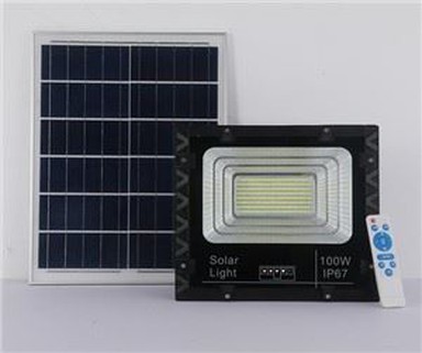 100 watt solar powered flood light