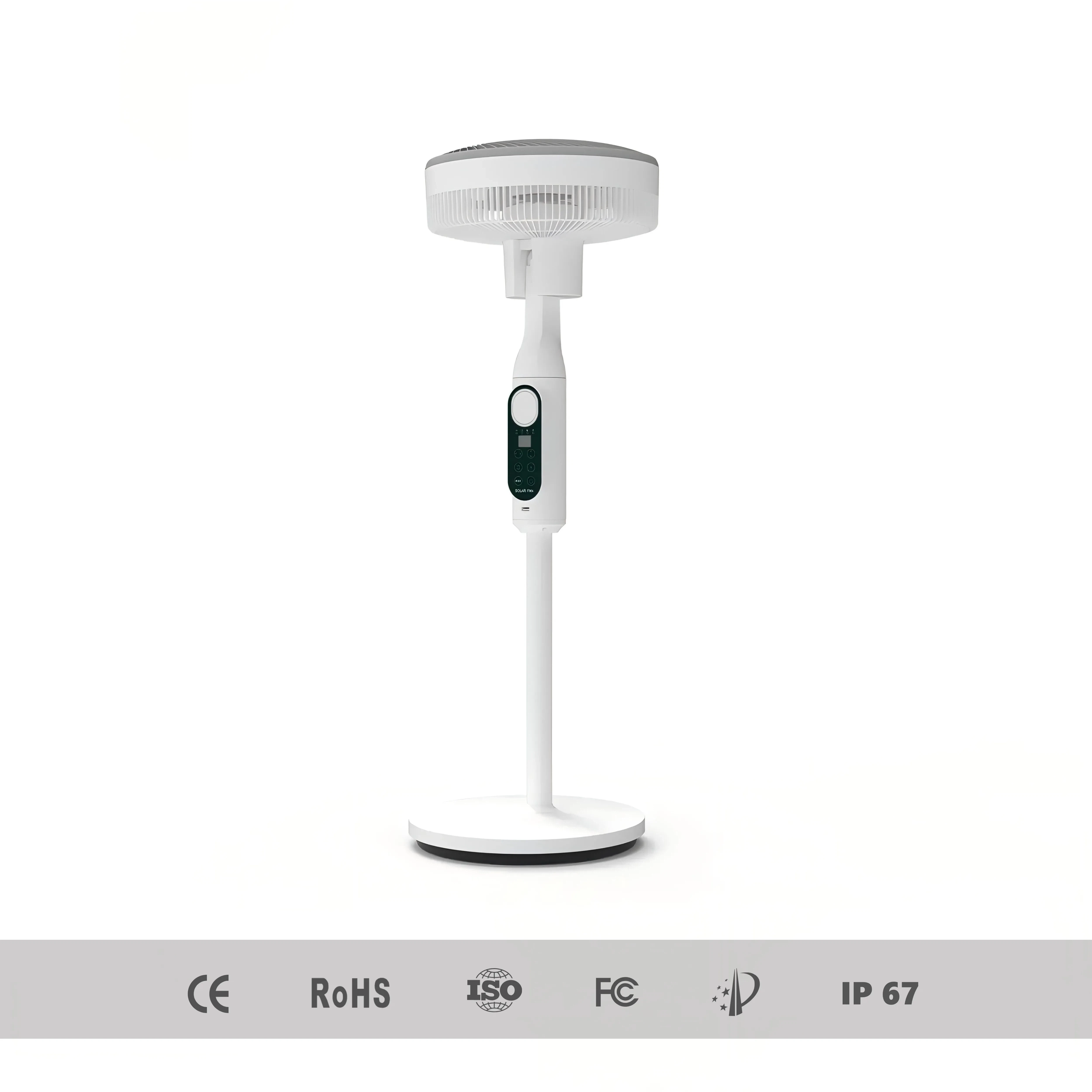 Solar Fan With Panel And Battery For Home